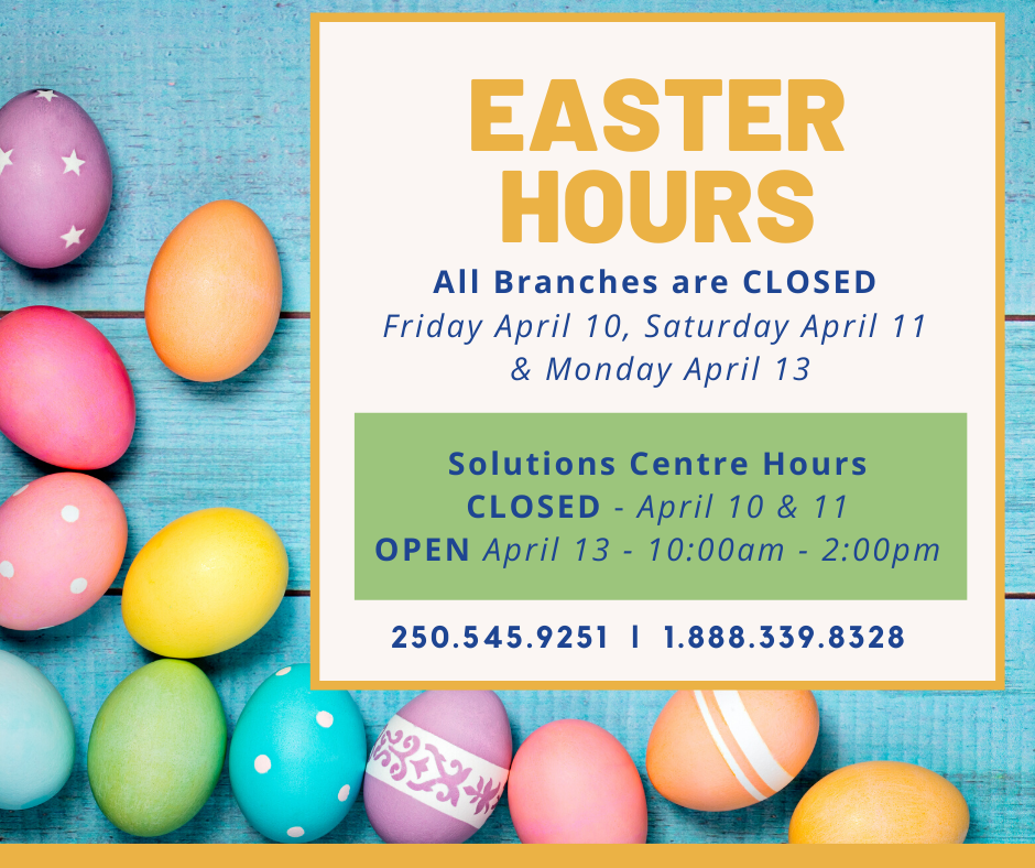 Easter Hours VantageOne Credit Union